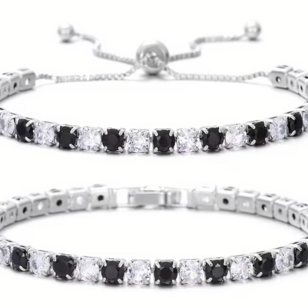 Elegant Black and White Bracelets